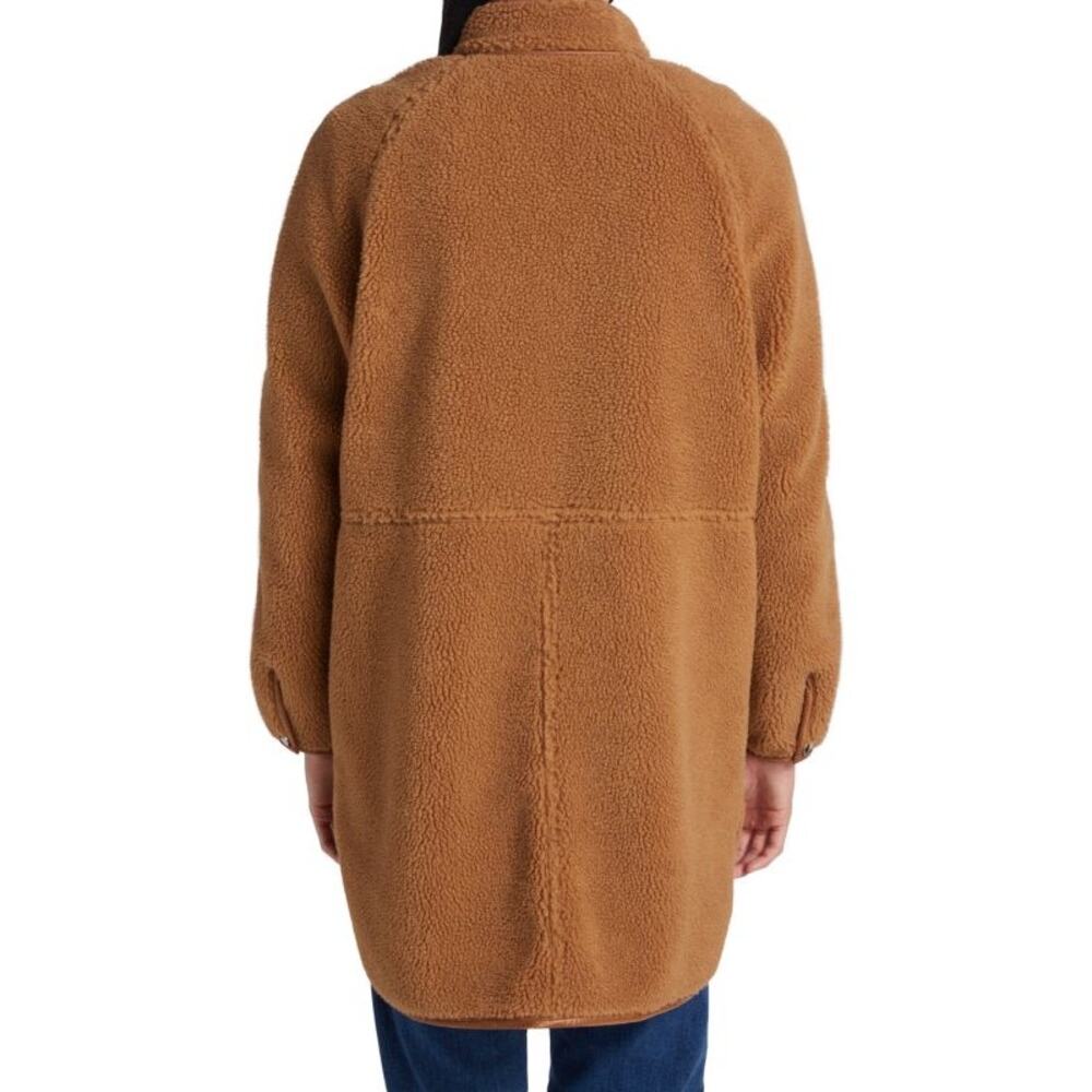Veronica Beard Sullie Teddy Coat Tan Faux Shearling Sherpa Jacket Women’s L - Picture 3 of 11